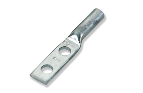 Copper Compression Lugs - Long Barrel, 2 Holes