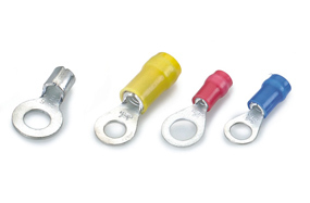 Ring Type Tinned Copper Cable Terminal Ends - Insulated & Non Insulated